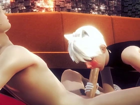 Yaoi Femboy - Alan Handjob and blowjob - Sissy Trap Crossdresser Anime Manga Japanese Asian Game Porn Gay chinese men solo gay porn