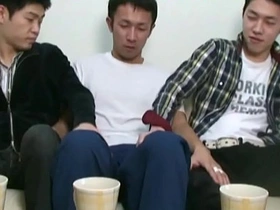 See what cute Japanese boy is up to in the shower japanese orgy gay porn