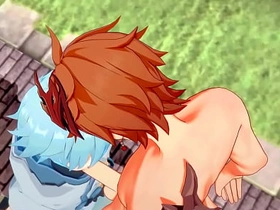 Genshin Impact Yaoi - Tartaglia x Chongyun blowjob and anal with creampie - Sissy crossdress Japanese Asian Manga Anime Game Porn Gay gay japanese porn uncensored