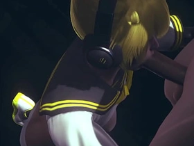 Vocaloid Femboy Yaoi - Can Len swallow this big cock? - Japanese Asian Manga anime game porn gay japanese gay free porn