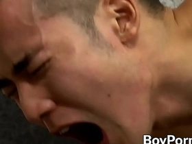 Japanese jock Yoshi Kawasaki cums after hardcore doggystyle japanese gay fuck porn