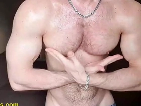 Big muscle guy shows off his muscles loves nipple play and flexes his guns! japanese bookstore gay porn