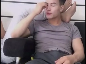 Asian Horny guy on live asian gay suck porn