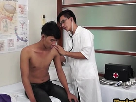 Skinny Asian enjoys anal playing from his geeky doctor asian big butt gay porn