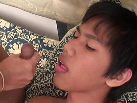 Anal fingered Asian twink breeded by bf after receiving bj big chinese fat ass gay porn