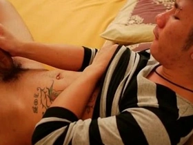 Asian gay strokes his cock in bed korean military gay porn