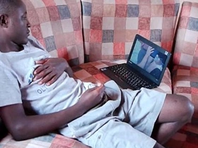 Hot black african twink playing each other cock asian gay porn gif