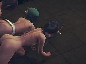 Genshin Impact Yaoi - 2 Venti Dildo and threesome - Sissy crossdress Japanese Asian Manga Anime Game Porn Gay korean porn gay video