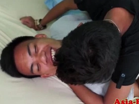 Asian twink bareback fucking before cumshot asian man gay porn